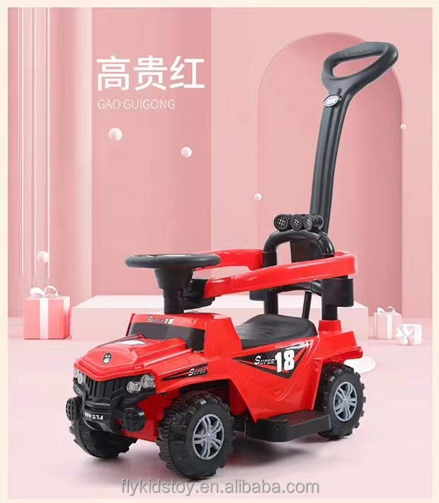 factory best price plastic children sliding car/kids slide toy car/4 wheels kids plastic car slide scooter ride on car