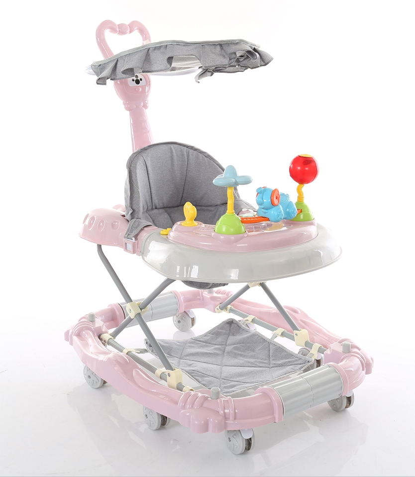 Newest Foldable cheap Push Baby Walker With brakes/New Model Adjustable height Small Baby Walker