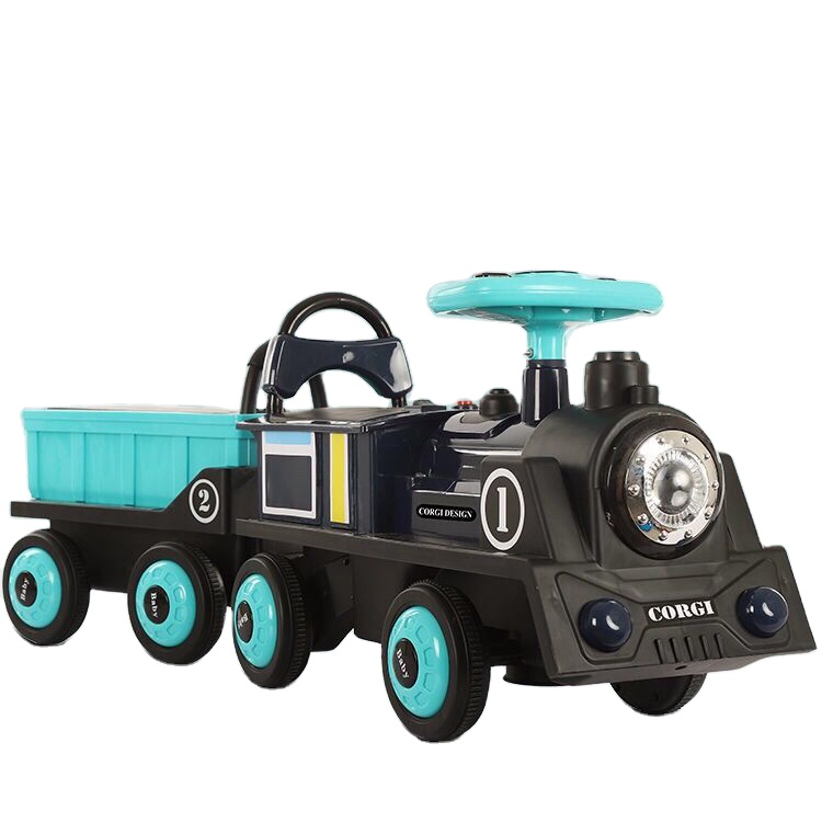 Ride on Car kids electric train  for children with cool light baby toys