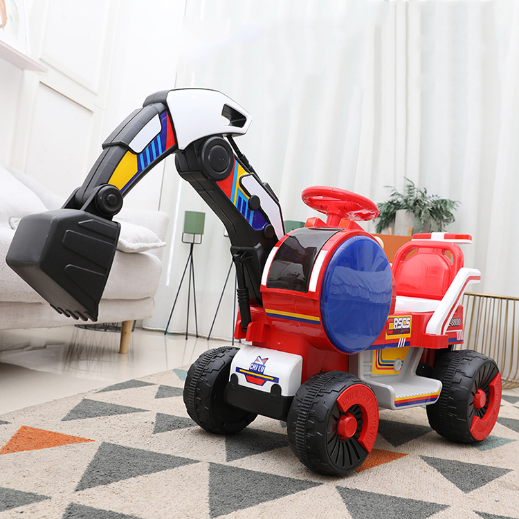 Kids Electric Excavator Children 4 Wheels Battery Engineering Vehicle Baby ride on car