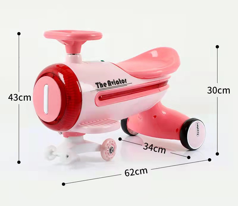 factory wholesale baby scooter Baby Ride on Toys Swing Car Walkers with Wheels Air Horn Swing Car Ride on Toy