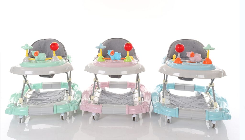 Newest Foldable cheap Push Baby Walker With brakes/New Model Adjustable height Small Baby Walker