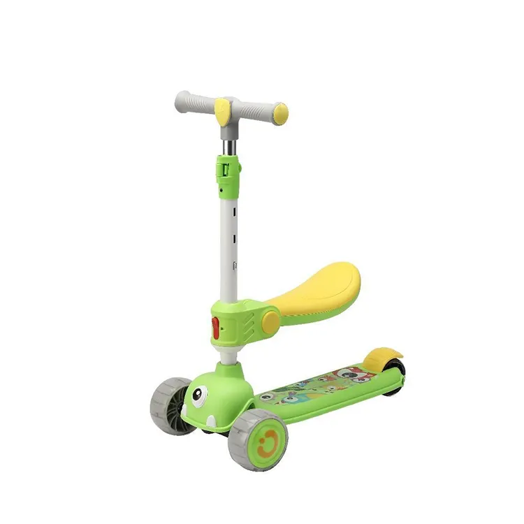 girls foot kick scooty baby toy patinete infantil 3 in 1 3 wheel swing ride on kids scooters for kids children with led light