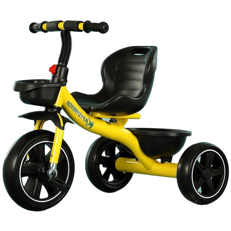 wholesale toys cheap price flashing 3 wheel double seat baby tricycle