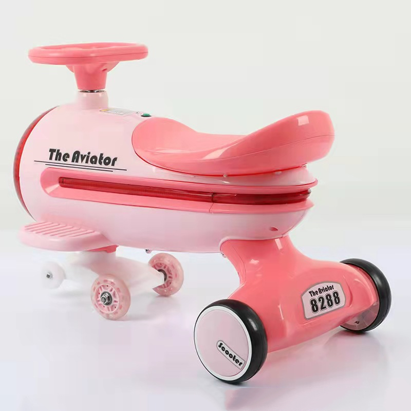 factory wholesale baby scooter Baby Ride on Toys Swing Car Walkers with Wheels Air Horn Swing Car Ride on Toy